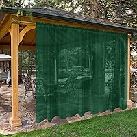 Vista 22 de SpaceDresser Cortinas Transparentes Impermeables para Exteriores/Patio - 2 Paneles con Bolsillo para Barra Cortina Transparente de Voile para Blanco