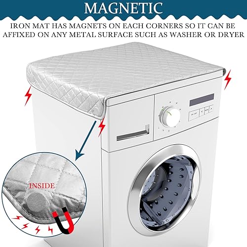 Miniatura 4 de Oudain 2 alfombrillas magnéticas de planchado manta de planchado portátil almohadilla de planchado plegable cubierta alternativa para tabla de