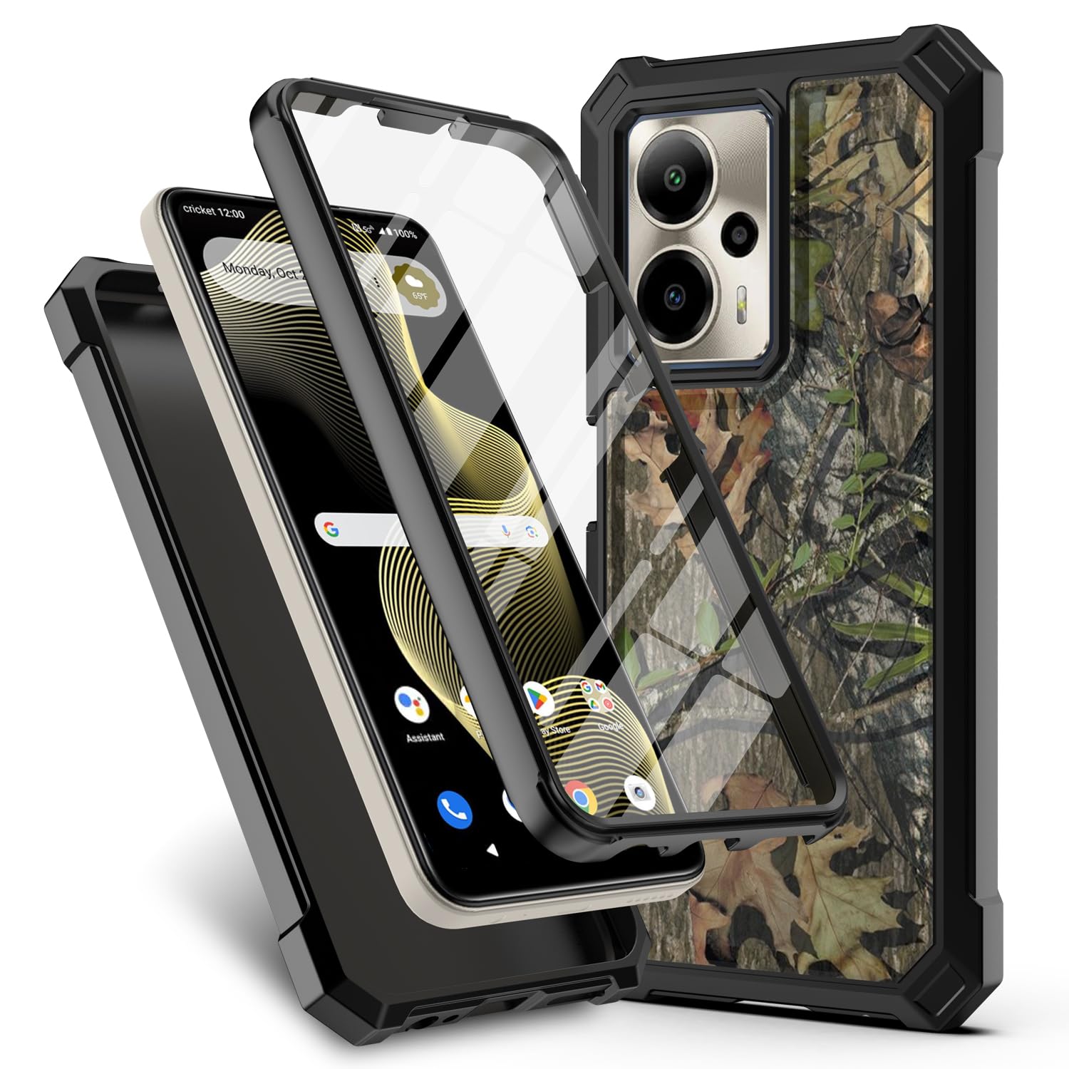 for Cricket Outlast 5G 2024 Case (SN509C),AT&T Motivate Pro 5G (SN509A) w/[Built-in Screen Protector] Dual Layer Shockproof [Military-Grade][Full-Body