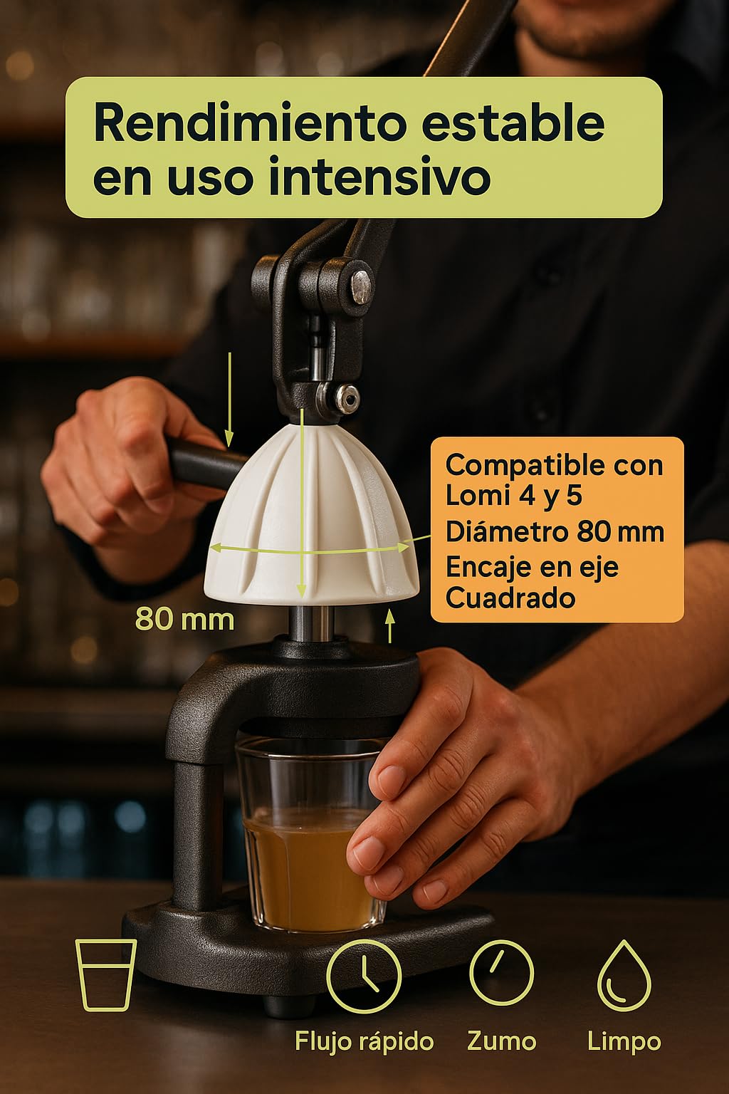 Lomi Ojiva Piña Exprimidor Grande 80mm Repuesto Compatible Modelos 4 5 Accesorio Técnico Exprimidores Manuales