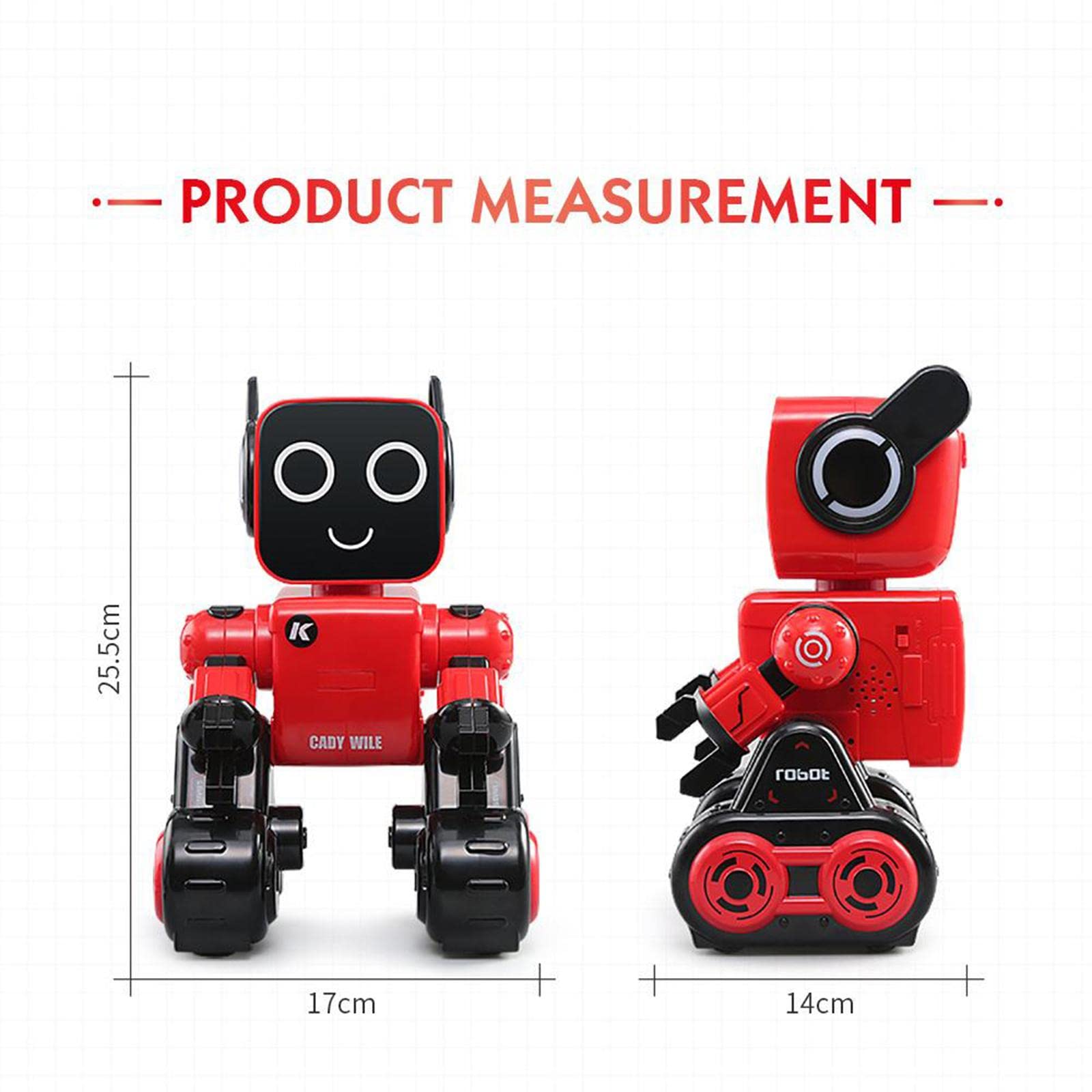 Robot Juguetes Inteligentes Interactivos Programables Control Remoto de Gestos Función Baile Material Plástico Función Cuentos Adecuado para Re, Rojo