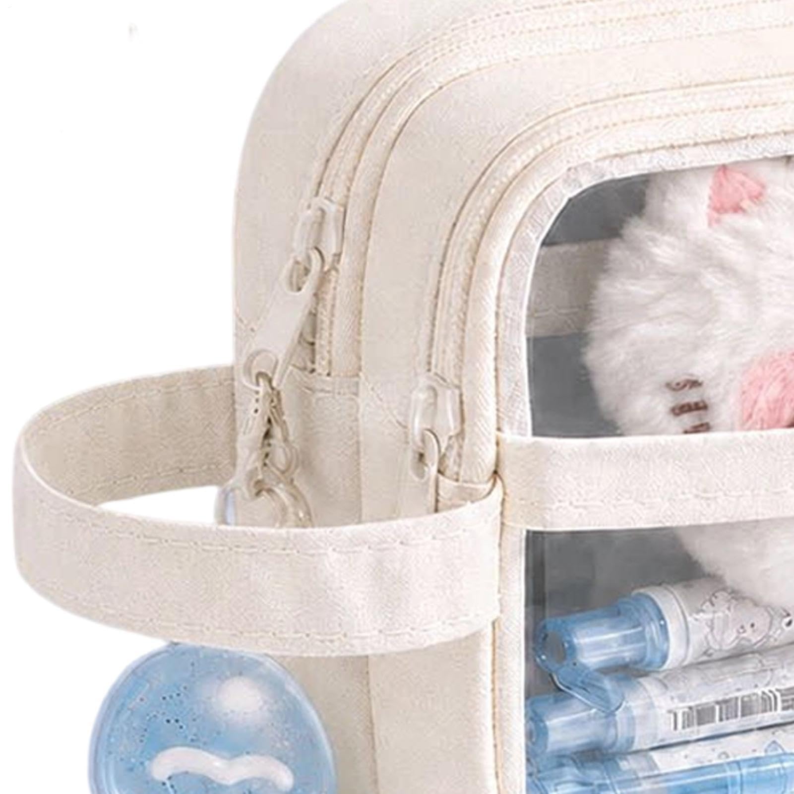 Generisch White Cat Pencil Case | Large Capacity | Cute Stationery Pouch wi
