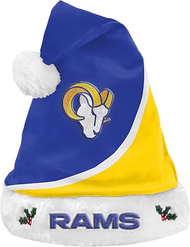 Miniatura 5 de FOCO NFL 2017 - Gorro de Papá Noel de felpa básica para Navidad