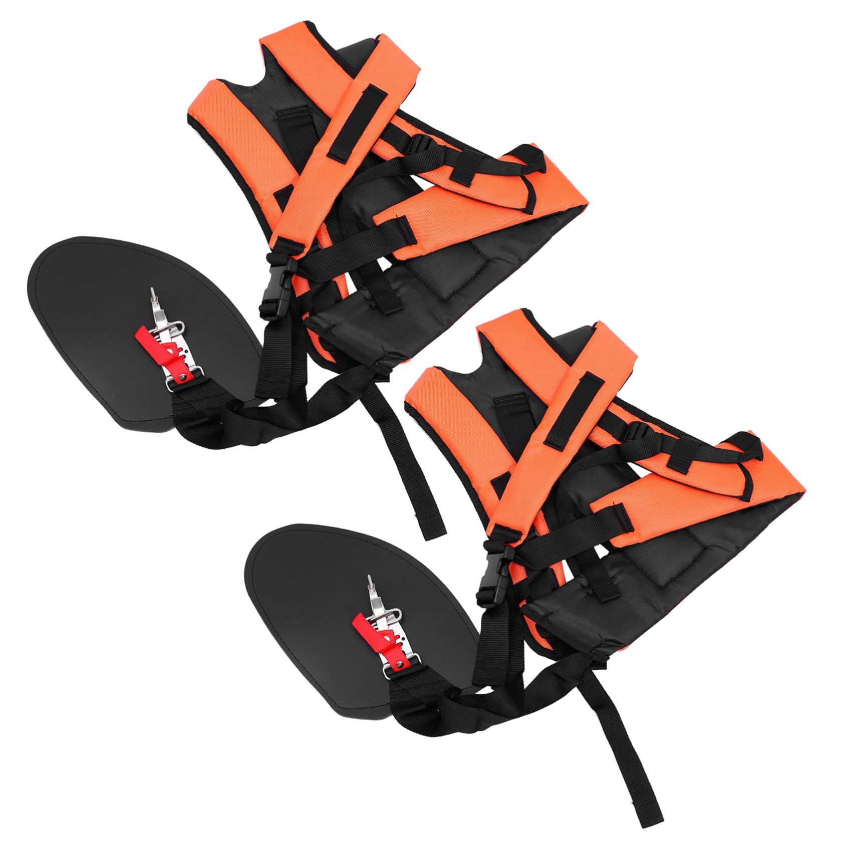 Bandoulière Double pour Débroussailleuse 2pcs Orange Rembourrée