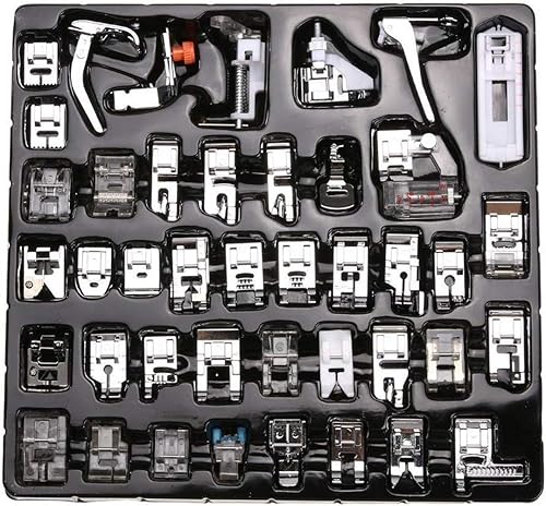 eoocvt Juego de 42 pies prensatelas para máquina de coser doméstica para hermano, Babylock, cantante, Janome, Elna, Toyota, New Home, Simplicity,