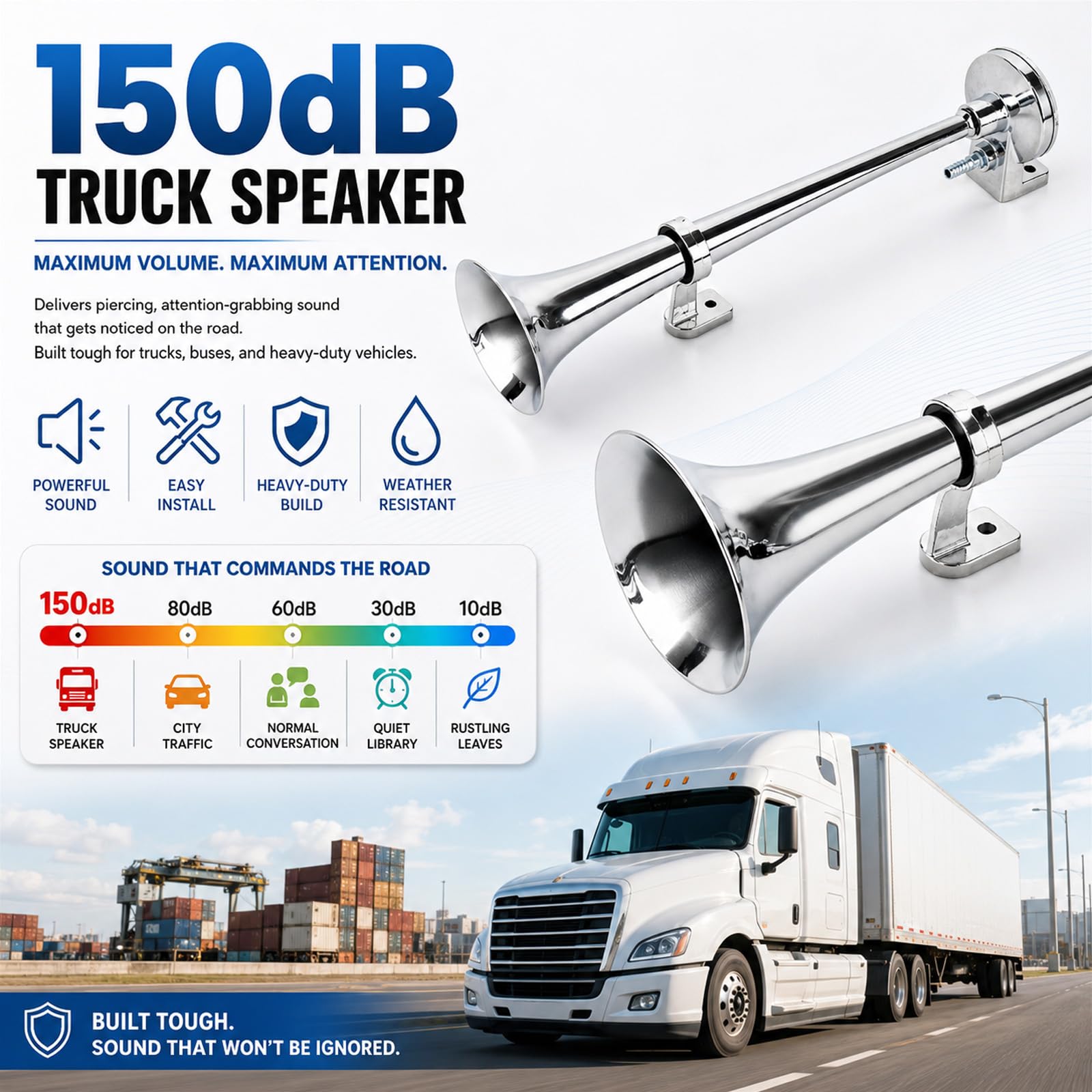 Trombe Auto 12v, 150dB Trombe Camion Potenti, Clacson Auto con Compressore