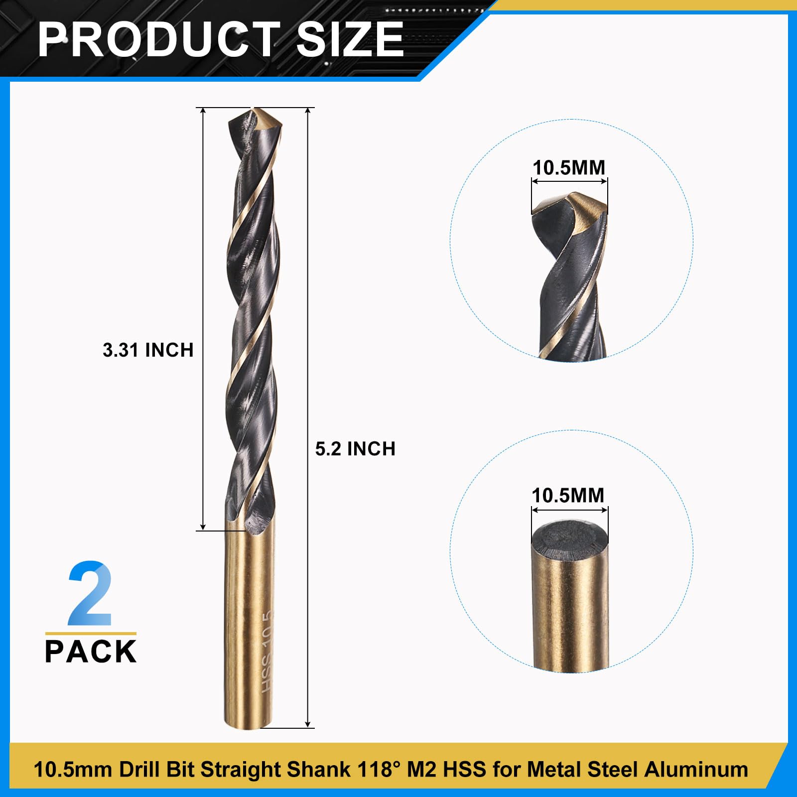 PATIKIL 10.5mm Drill Bit - Image 2