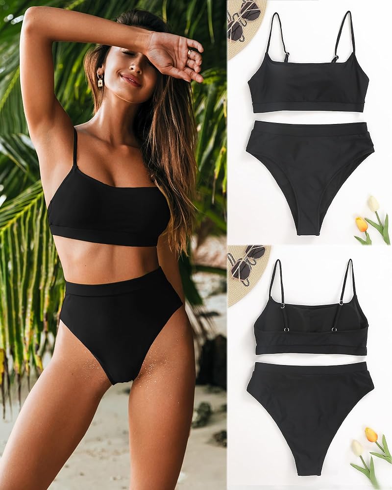 Amazon.co.jp: レディース ハイウエスト 水着 ボトム パッド入り 水着