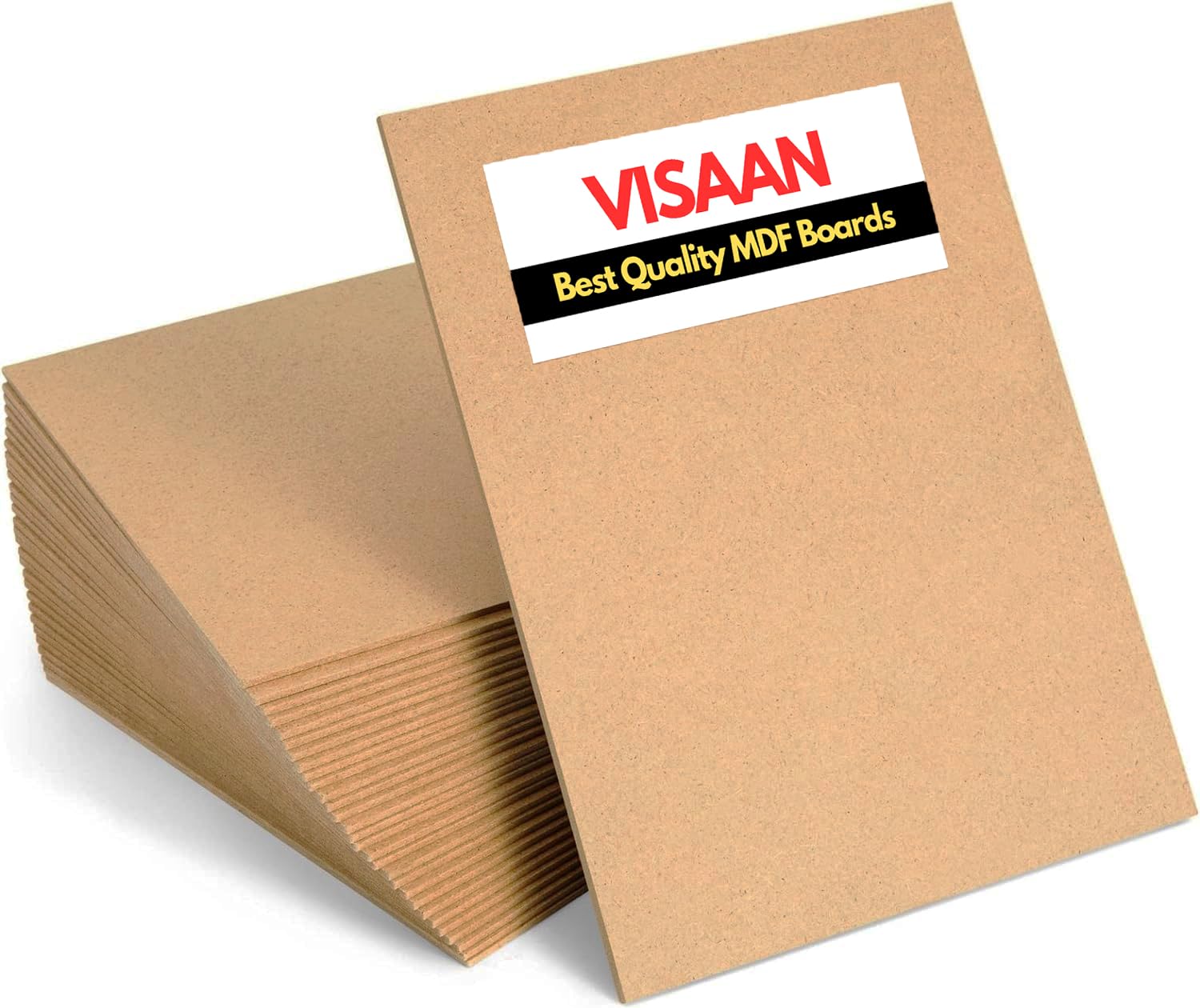 Visaan 5pc Cardboards, MDF Boards for Art and Craft, Cardboards Wood MDF Sheets for Craft Work, DIY MDF Cutouts, Wood Slices for Resin Art, Mandala Art,Pyrography, Painting (12x18 Inch)-image-43