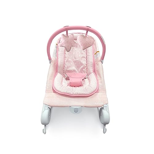 Miniatura 3 de Summer Infant 2 en 1 Bouncer & Rocker Duo (rosa) Práctico y portátil Rocker y gorila para bebés Incluye juguetes suaves y vibraciones relajantes