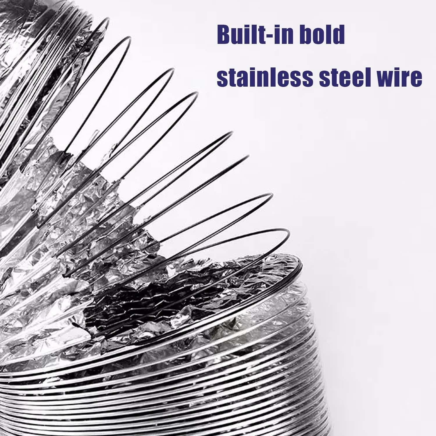 Tuyau D'évacuation D'air En Aluminium Flexible Pour Ventilation 120mm