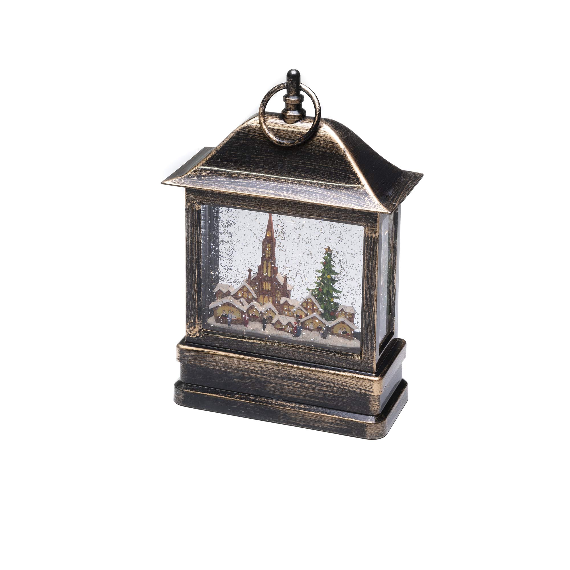 Buy Konstsmide LED Snow Globe Lantern"Christmas Market Scene"/Christmas