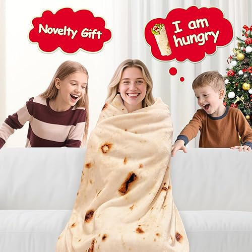Miniatura 63 de mermaker Cobija de doble cara con estampado de tortilla para burritos Beige