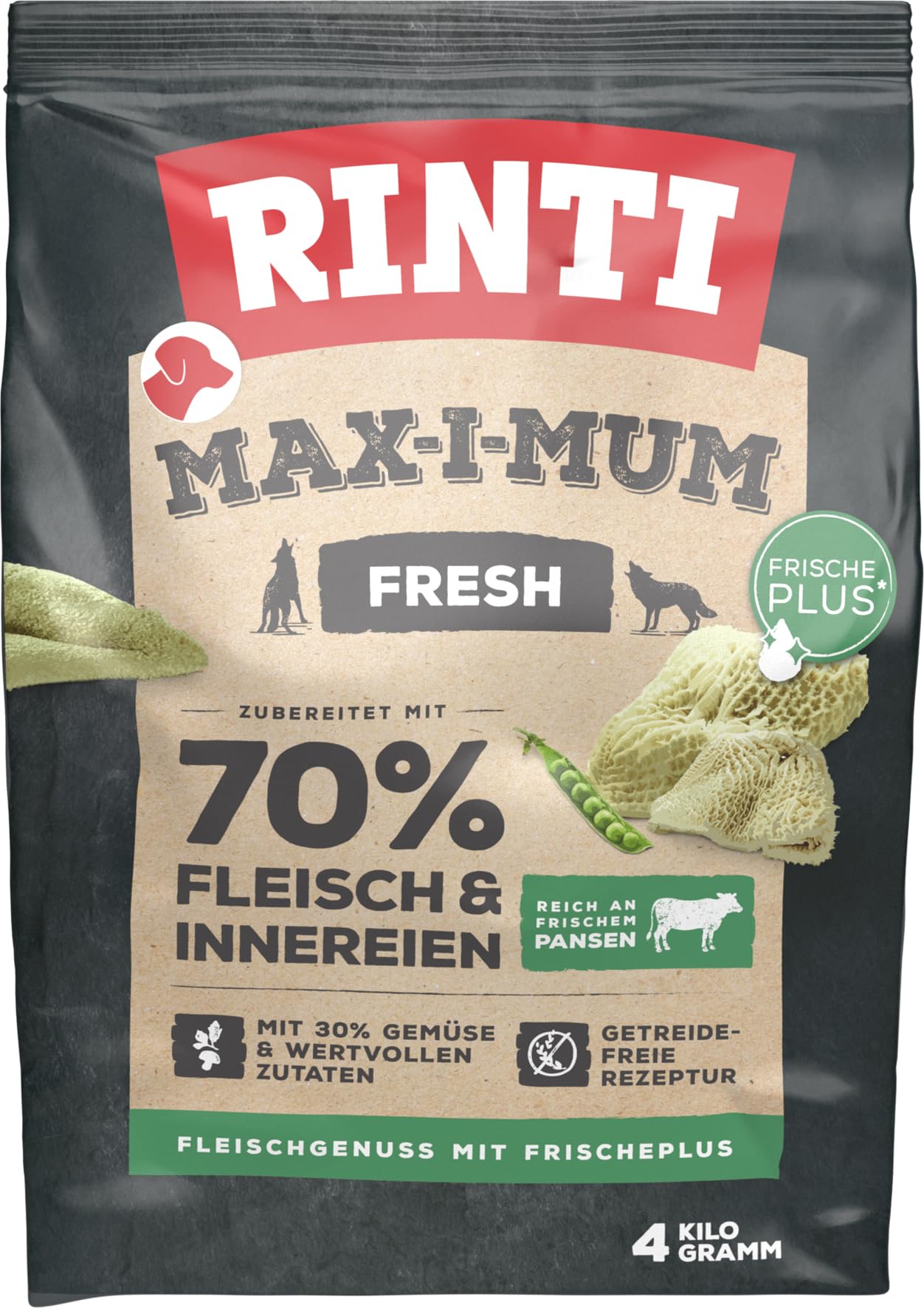 Rinti Max-i-Mum mit Pansen Hundefutter – 4 kg