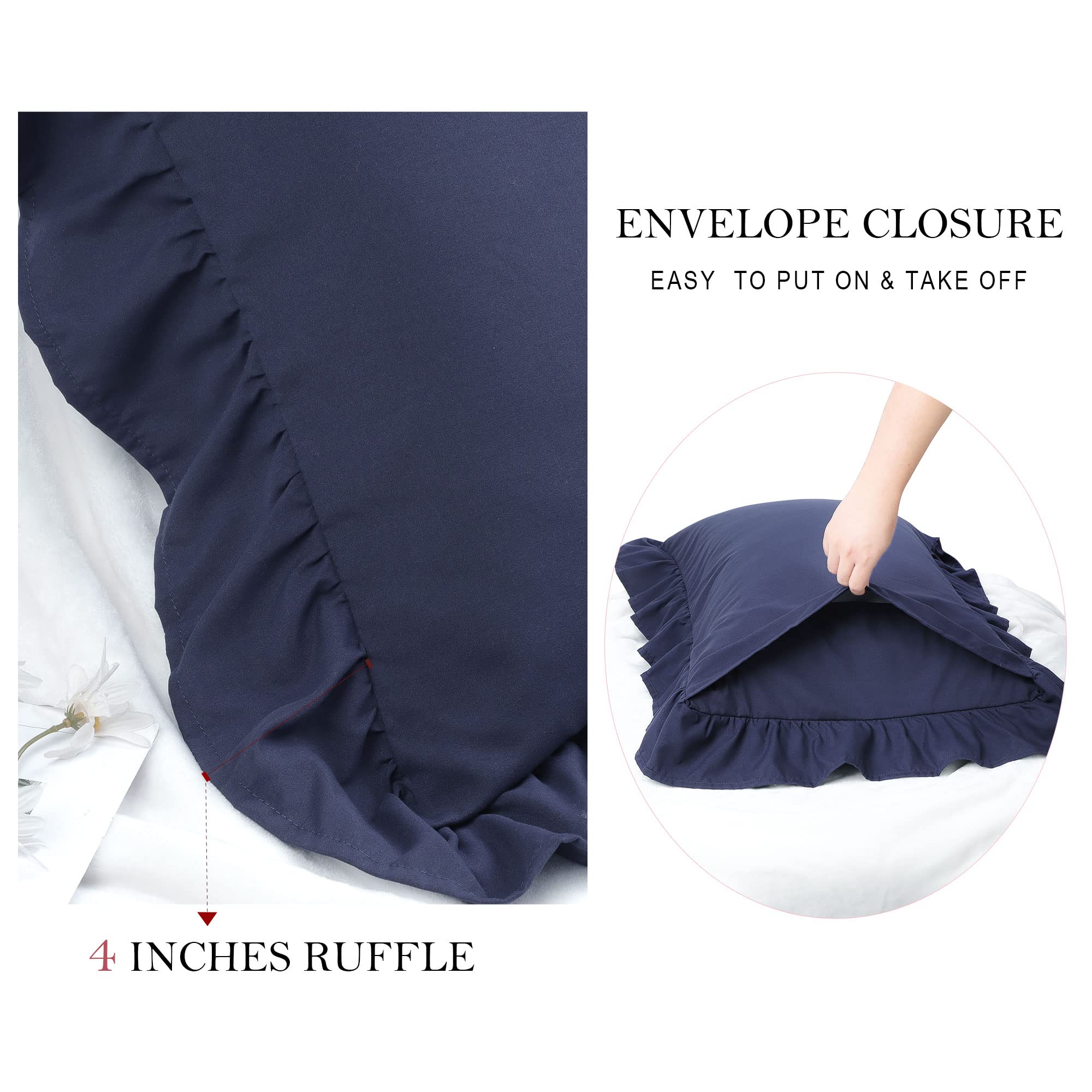 Set 2 Federe Rinfrescanti 50x50 Cm - Microfibra 100% Morbida, Con Chiusura A Busta, Bianco - copertina