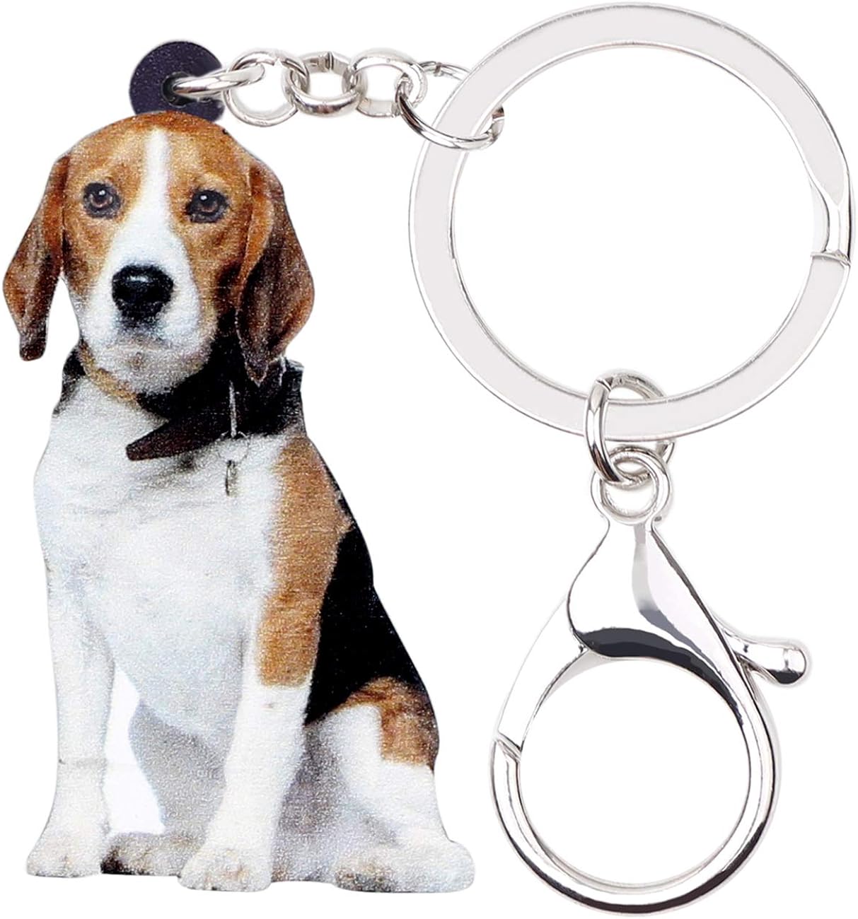 NEWEI Acrylic Beagle Dog Keychain Keyrings for Women Girls Cute Dog Keyfobs Gifs (Beagle Dog), W2L2