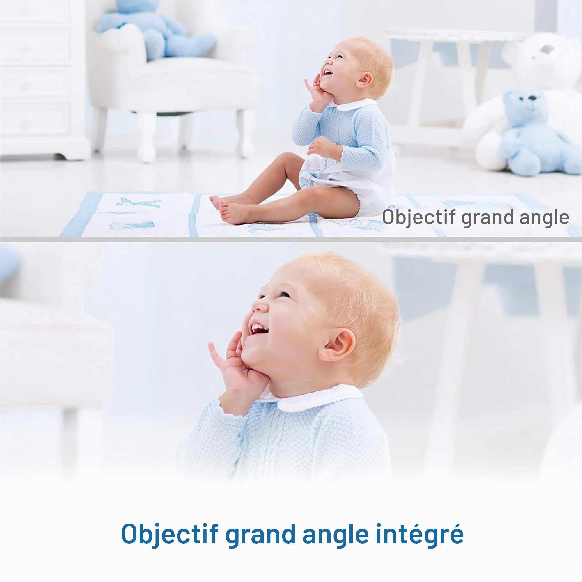 Vtech Smart Baby Monitor VM901-1W Écran LCD 5", caméra 1080p, Vue Grand Angle 120°, Vision Nocturne, Zoom pan-Tilt à Distance, Talc bidirectionnel, Fonctionne avec iOS et Android, WiFi