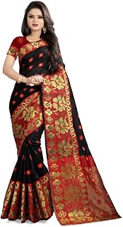 Women's Woven Cotton Saree With Unstitched Blouse Piece