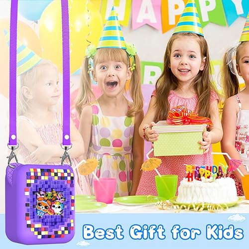 Miniatura 5 de BEARDDO Bitzee - Funda de silicona para juguete interactivo digital para mascotas, funda protectora para niños, funda de piel morada con cordón para