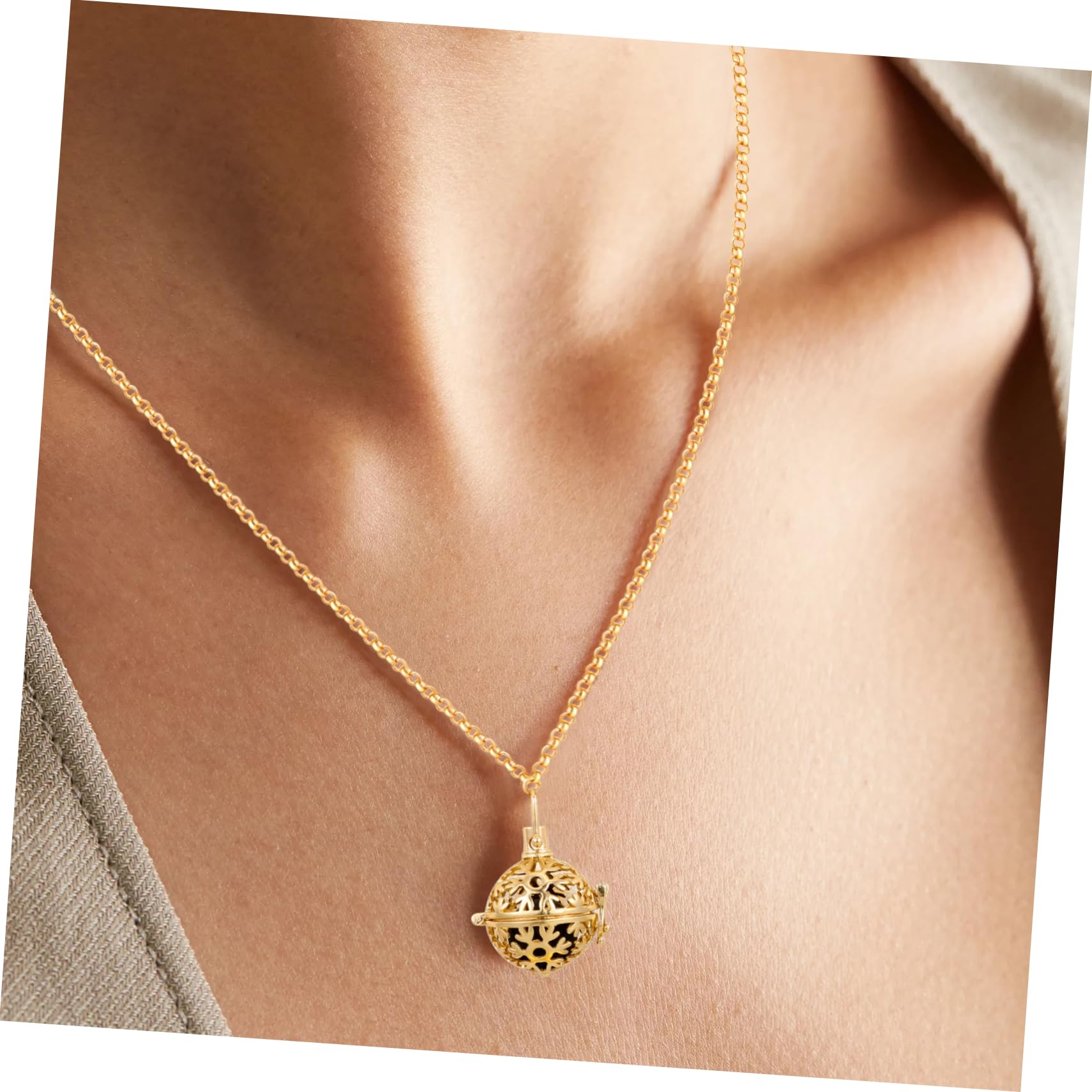 GALPADA collana per le donne collana girocollo collana diffusore di olio Pendente collana medaglione collana aromatica catena profumo Fragranza Collana di fragranze girocollo in pizzo