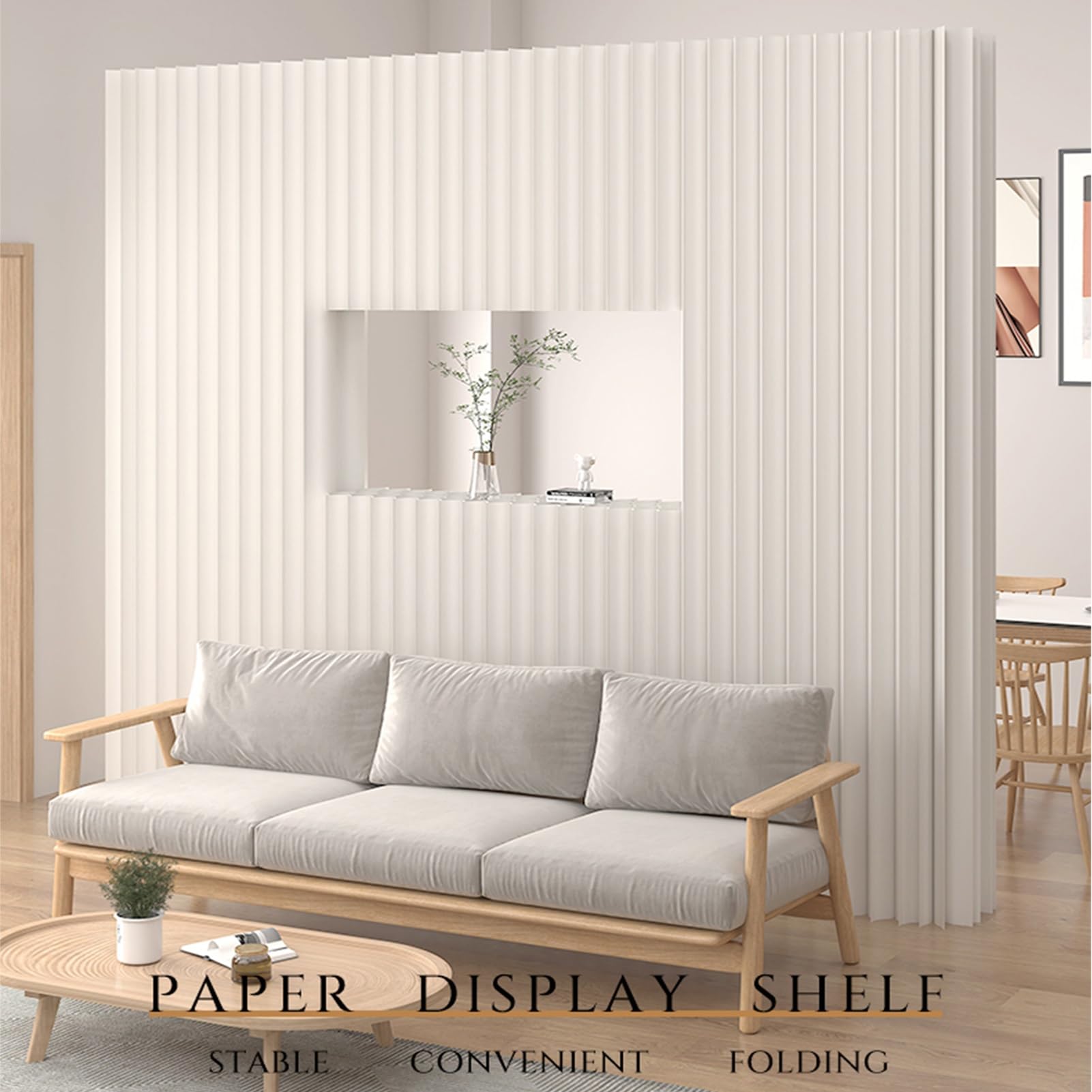 Separador de habitación de papel plegable, pantalla de privacidad para separación de espacios, división suave para el hogar, oficina y espacios minoristas