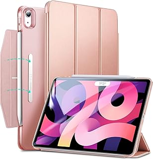 ESR for iPad Air 5th Generation Case, iPad Air 4th Generation Case, iPad 10.9 inch 2022/2020 Case [Trifold Smart Case] [Stand Case with Clasp] Ascend Series, Rose Gold