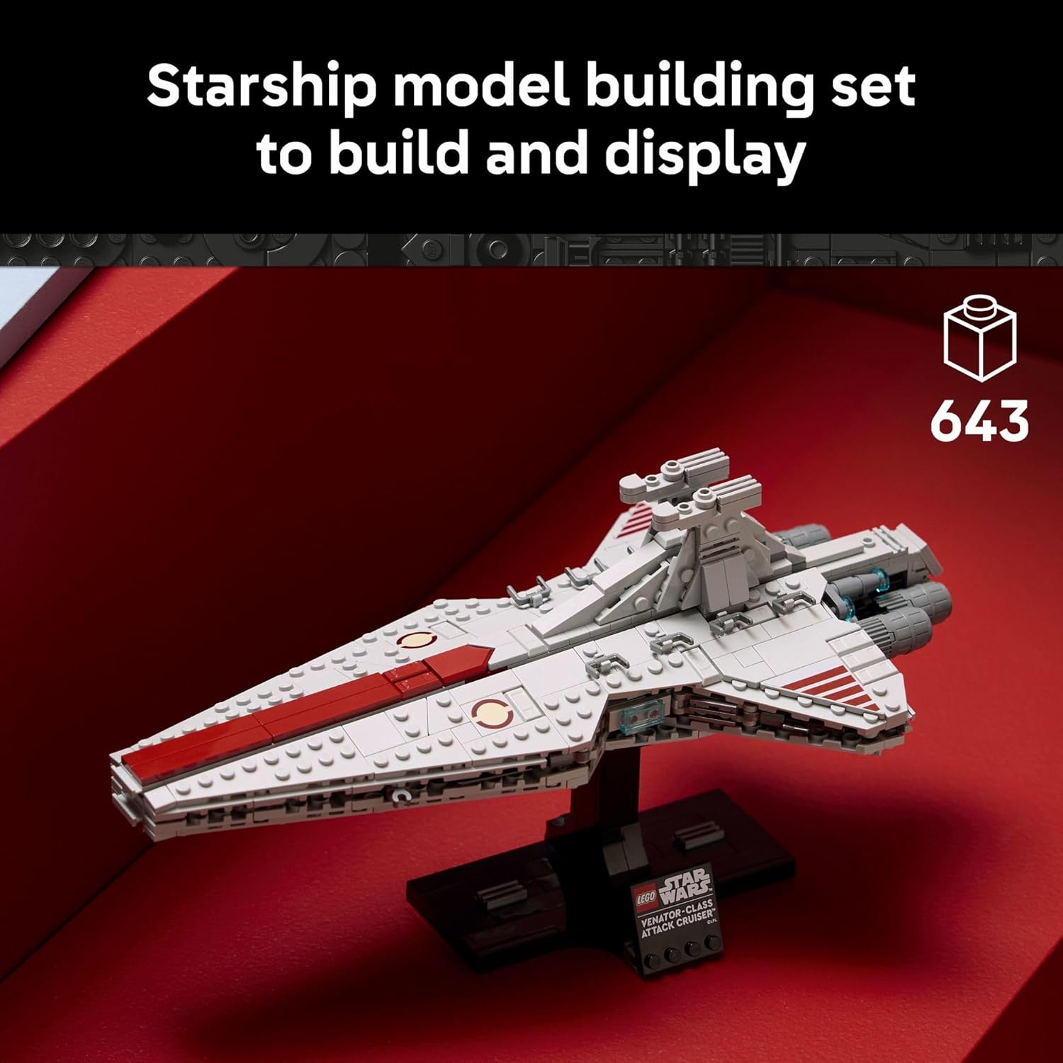 LEGO Star Wars Venator-Class Attack Cruiser Building Set for Adults, Men & Women, Ages 18+ - Movie Collectible & Room Decor for Office, Bedroom, or Book Shelf - Gift Idea for Birthdays - 75441