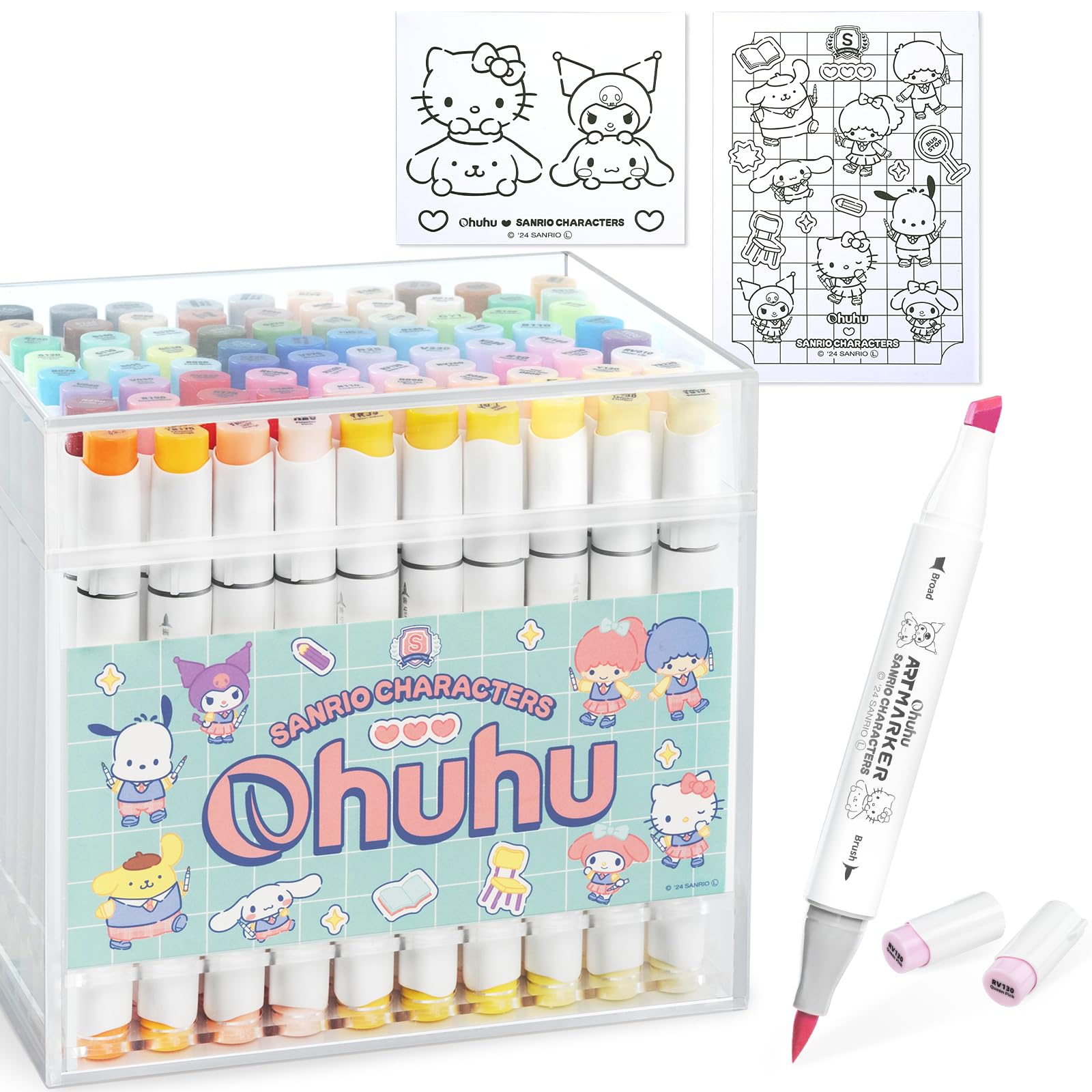 Amazon | サンリオキャラクターズ × Ohuhu イラストマーカー 筆タイプ