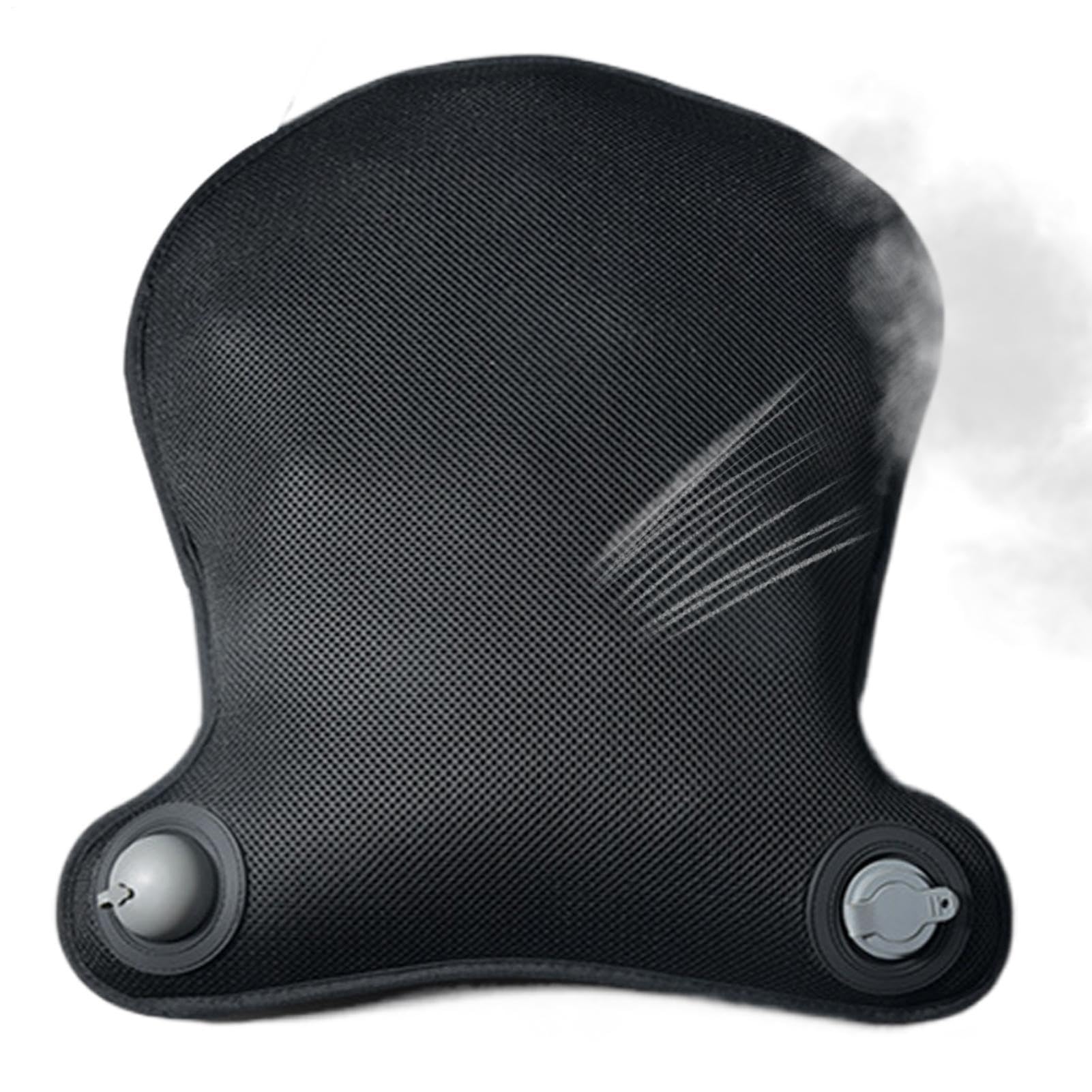 Cojín de asiento para pasajero de moto inflable transpirable ergonómico anticaídas 8