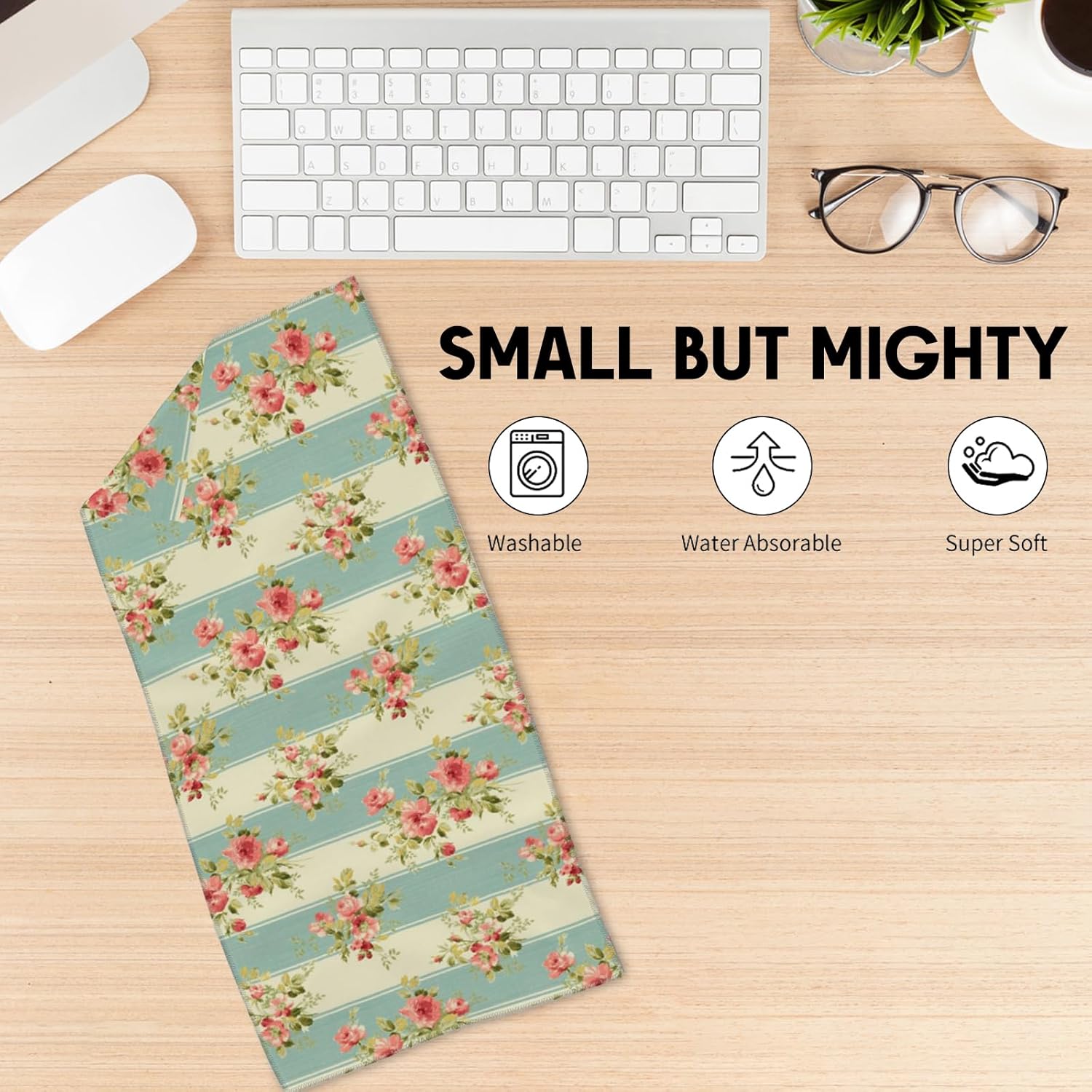 Whimsical Mushroom Forest 2 Pack Hand Towels, 14.5x28 Inch Towel Set with Wildflower and Butterfly, Soft Absorbent Polyester, for Bathroom Kitchen Cabin Home Decor Gifts for Adults - Image 4