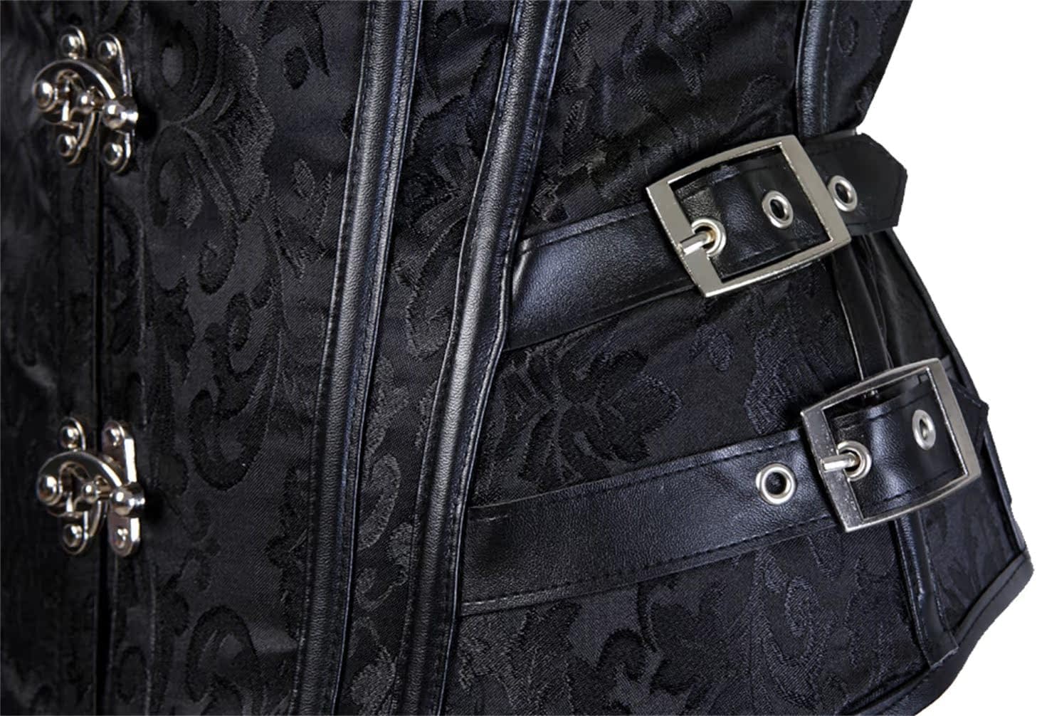 Grebrafan Steampunk Jacquard Viking Corset Bustier Top - Image 5