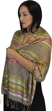 Moroccan Shoulder Shawl Breathable Oblong Head Scarf Silky Soft Exquisite Wrap Brown