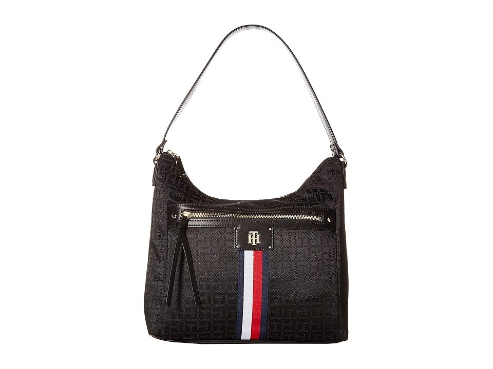 

Tommy Hilfiger Palmert Bucket Hobo (Black) Hobo Handbags