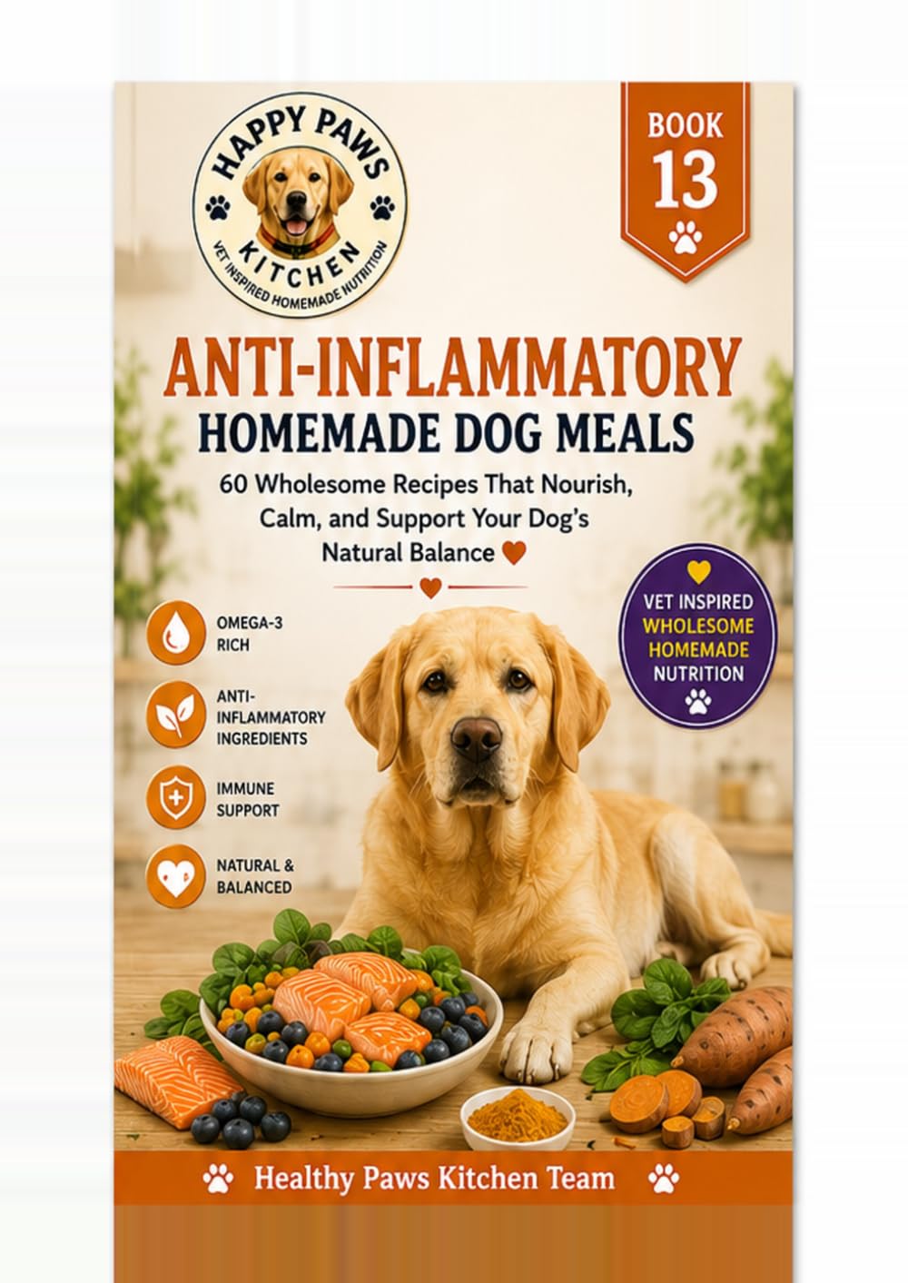 Anti-Inflammatory Homemade Dog Meals: 60 Wholesome Recipes That Nourish, Calm, and Support Your Dog's Natural Balance (Healthy Paws Kitchen)