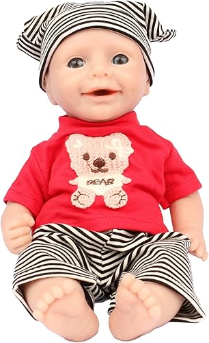 Miniatura 3 de Muñeca recién nacida de 12 pulgadas, muñeca realista de silicona de cuerpo completo, no muñeca de vinilo, una muñeca de silicona suave