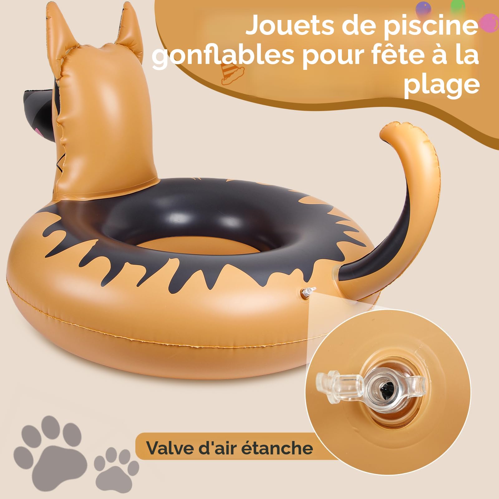 Bouée Piscine Gonflable Avec Porte-gobelet - Diam. 76 Cm, PVC, Supporte 150 Kg, Pour Adultes/enfants - 9