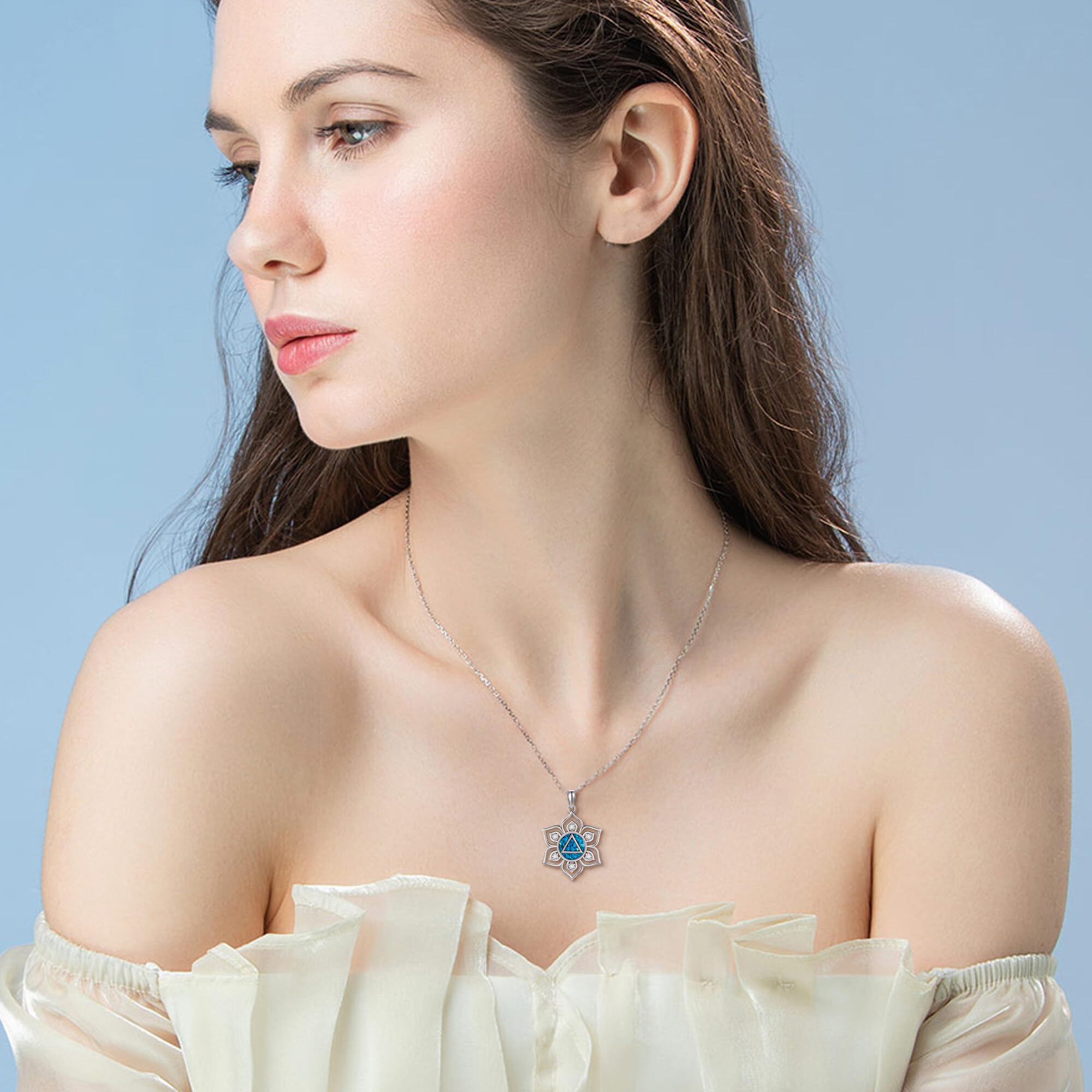 Aa Collier sobriété en argent sterling 925 avec le nom Alcoholics Anonymous Na Sobriété Bijou de récupération pour femmes et hommes, Argent sterling