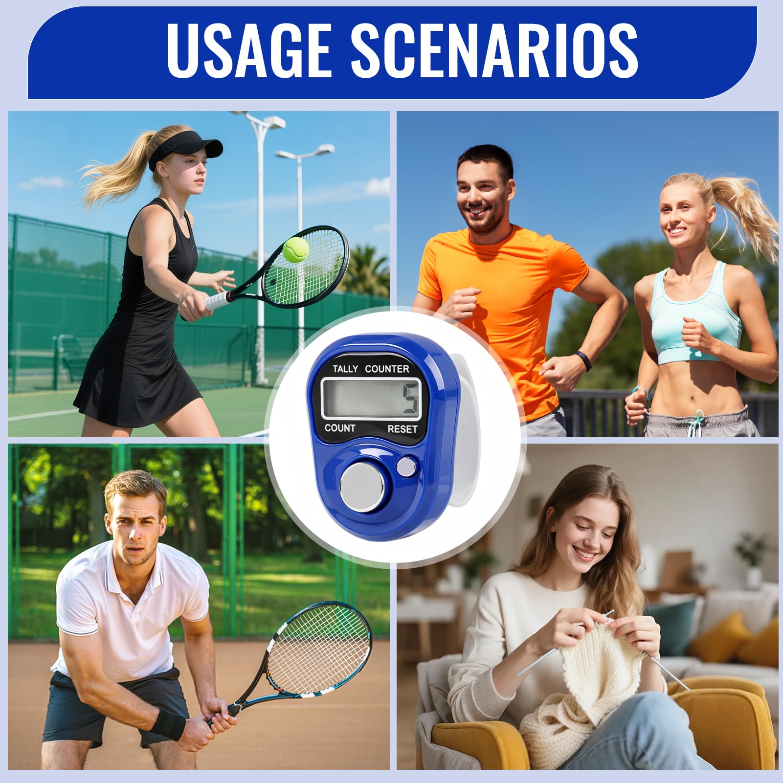 Contadores Digitales de Dedo Manual de Vueltas Tejer Tasbih Digital Mini Contador de Mano