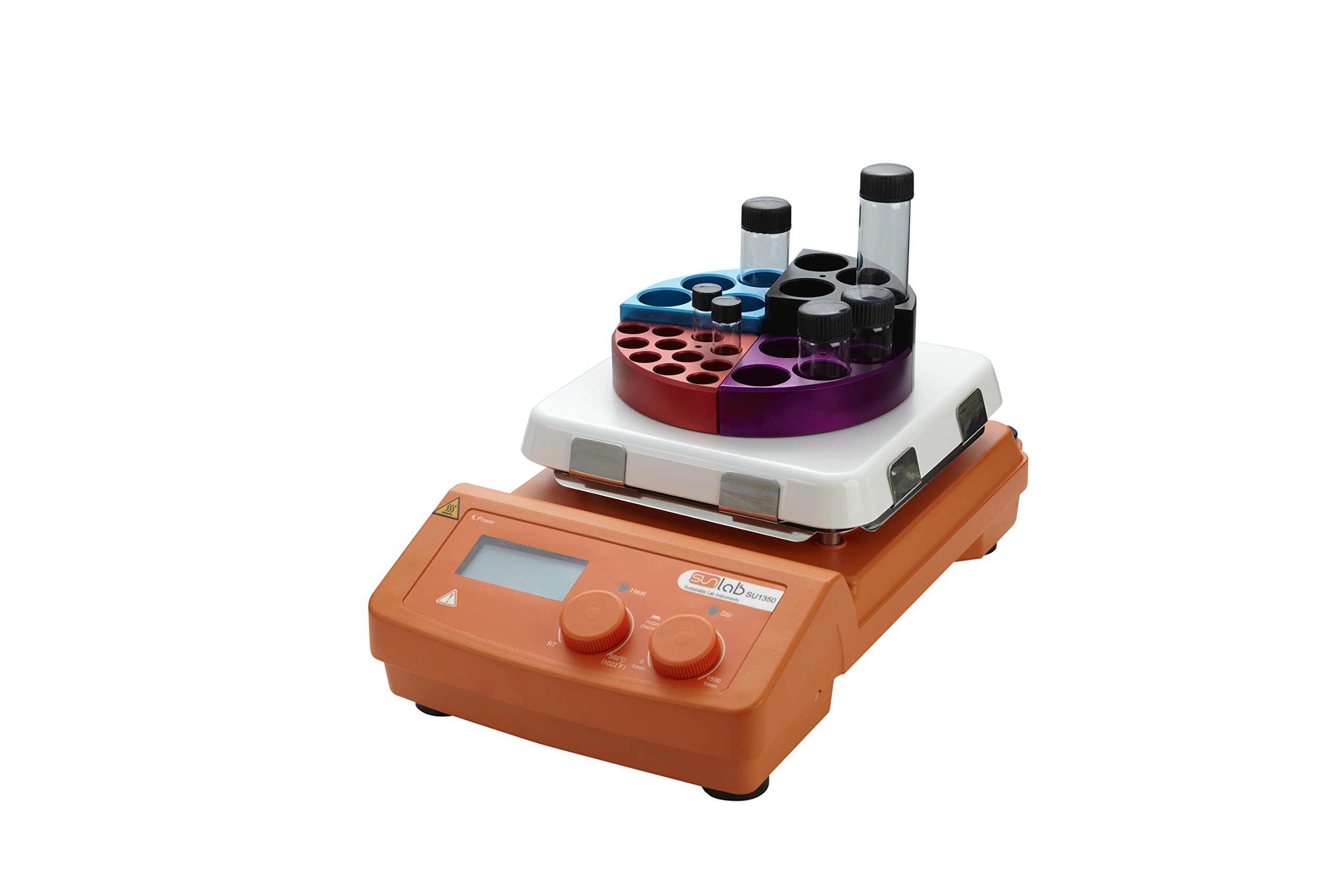 sunLab ABS Digitaler Magnetrührer mit Heizung bis 550°C, 20L, 1500 UpM, 230V