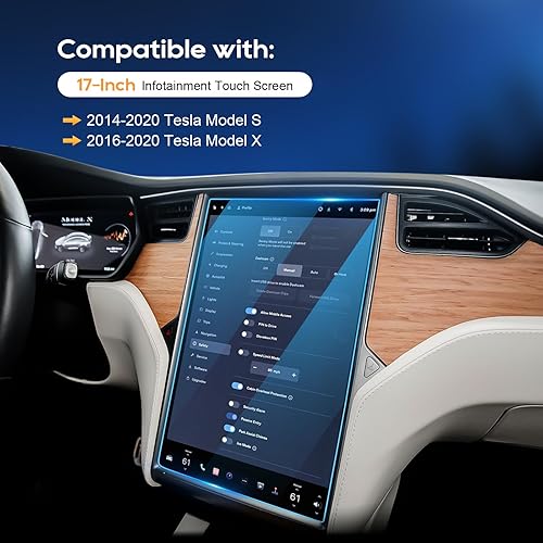 Miniatura 2 de LFOTPP Protector de pantalla para Model X 2016-2020 Tesla Model X  2013-2020 Model S de 17 pulgadas, vidrio templado de 17 pulgadas, dureza 9H,