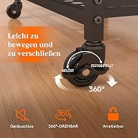 Lifewit Súlyzótartó Állvány Zárolható Kerekekkel, Kettlebell és Jóga Szőnyeg Tartóval 6