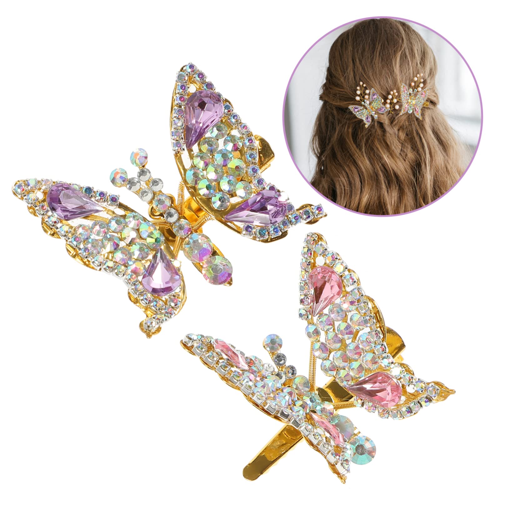 MAGICLULU 10 Piezas Pinza De Pelo De Poli Accesorios De Los 90 Para Mujer Tocado De Diamantes De Imitación Para Mujer Clips De Sombrerería Niño Metal Temperamento