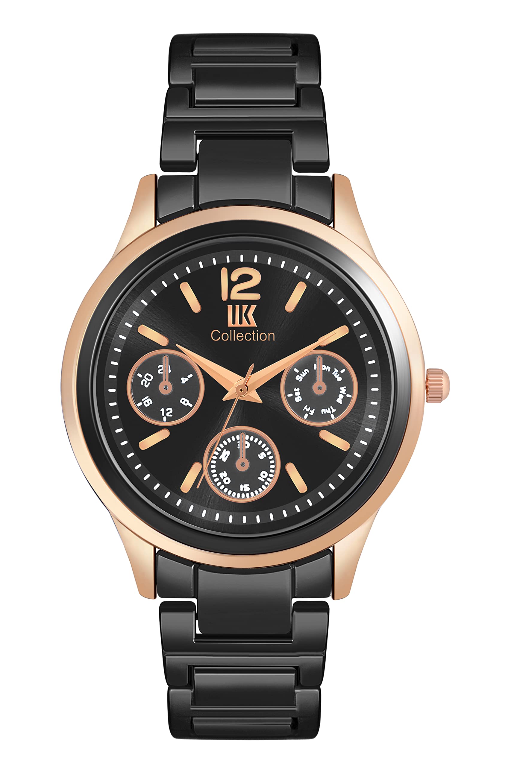 IIK COLLECTION Watches for Women Stainless Steel Chain & Diamond Studded Dial Ladies Watch - Water Resistant Womens Watches (B0BCWM9DW5) Amazon Price History, Amazon Price Tracker