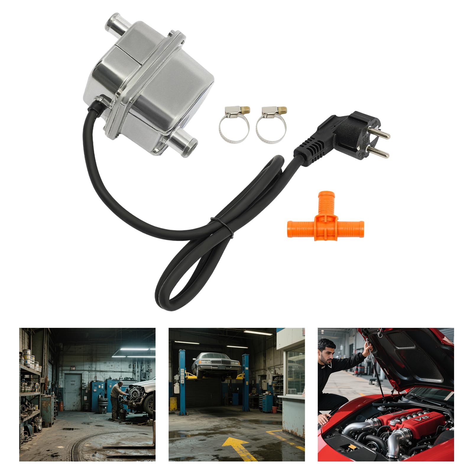 Podgrzewacz silnika 1500 W, 220 V, ze stopu aluminium, 65-70℃, do samochodów, SUV-ów, ciężarówek, silników diesla i silników benzynowych