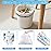 OKKEAI 2.6 Gallon Small Trash Bags White Drawstring Bathroom Garbage Bags - 90 Count Tear-Free, Heavy Duty Printed Liners, Leak-Proof White Trash Bag for Kitchen, Office, Multipurpose Use
