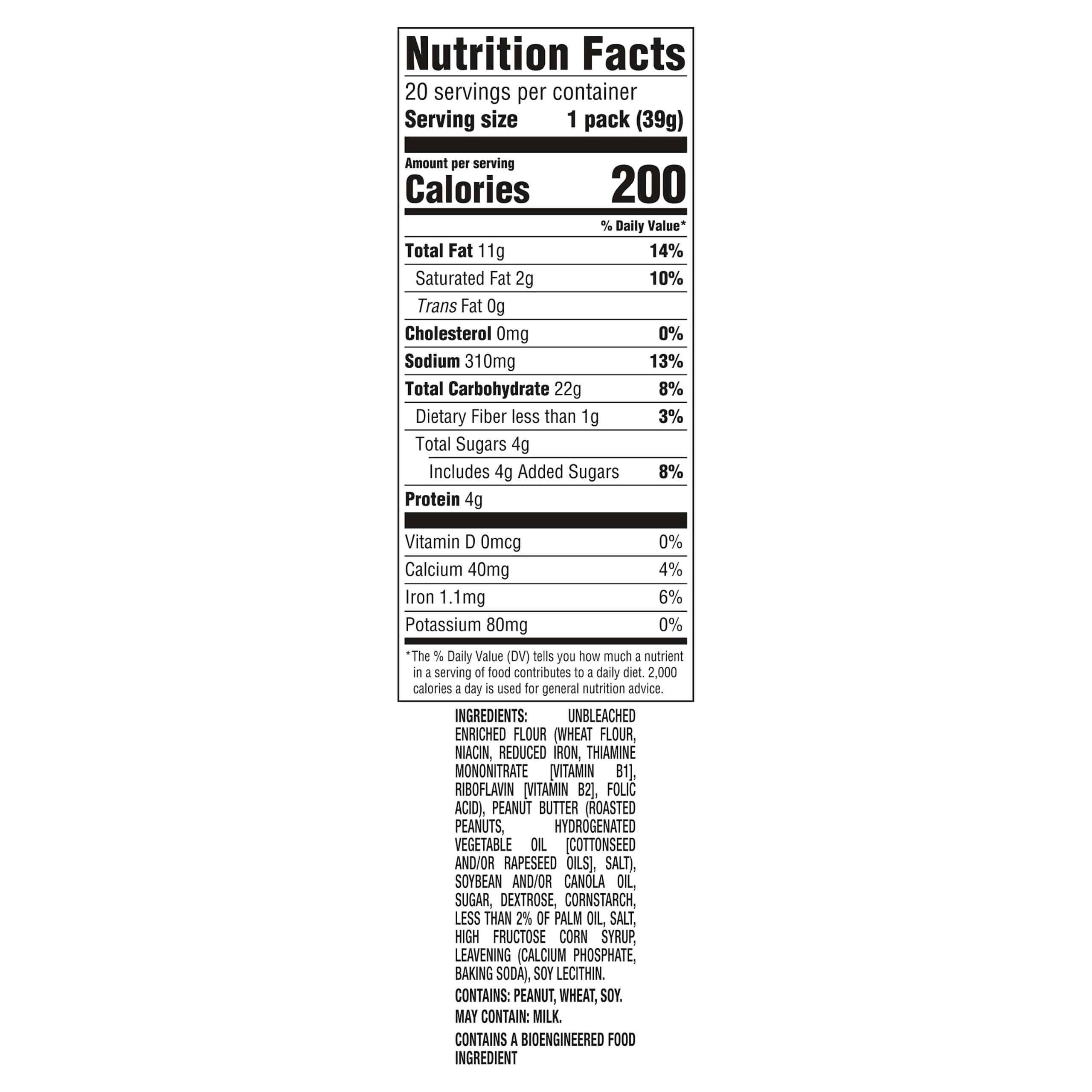 RITZ Erdnussbutter-Sandwich-Knallbonbons, 4 g, Protein, 20 Packungen