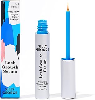 Silly George Eyelash Growth Serum, Lash Serum for Eyelash Growth, Thicker, Fuller, Longer Eyelashes & Bold Eyebrows, Premium Eyelash Serum, Lashes & Brows Enhancer, Lash Growth Serum (3ml, 0.1 Fl. oz)