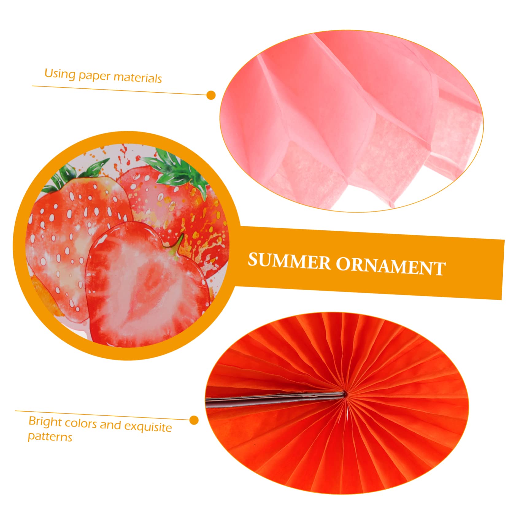 TOPBATHY 27 Stk Wabentisch Orangefarbene Wabenbälle Ananas-deko Für Zu Hause Ananas-dekorationen Orangefarbenes Partyzubehör Erdbeerwaben-mittelstücke Puppe Papier Sommer Ornamente