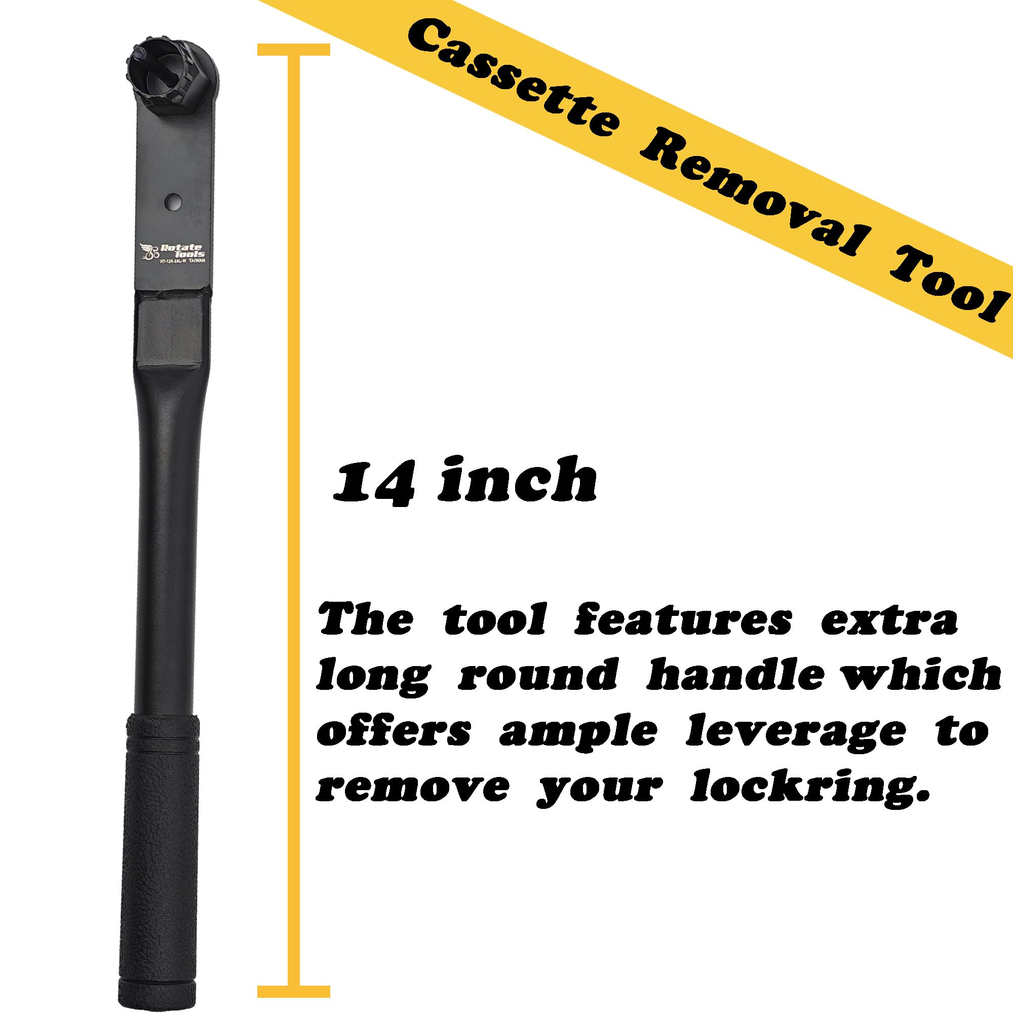 ROTATE TOOLS Bike Bicycle Tools RT-126-2AL-W Freewheel Turner - Cassette Remover - MTB Road Bike 8 9 10 11 Speed