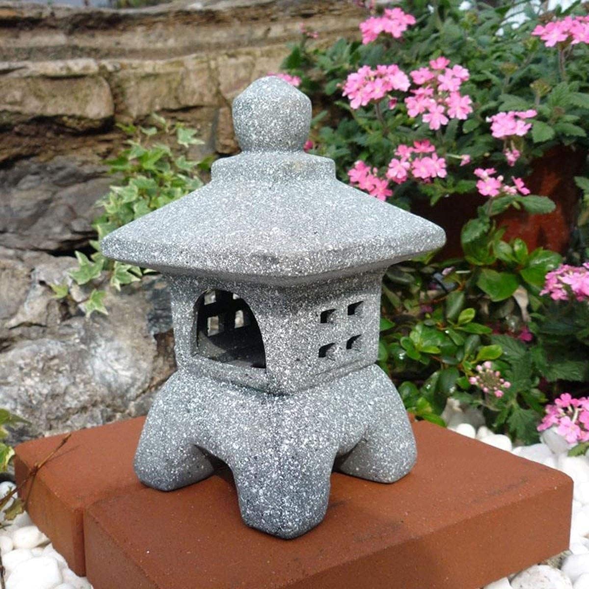 20 cm japoński styl na zewnątrz pagoda zen ogród podwórko rzeźba, pałac latarnia rzemiosło świecznik trawnik ozdoba